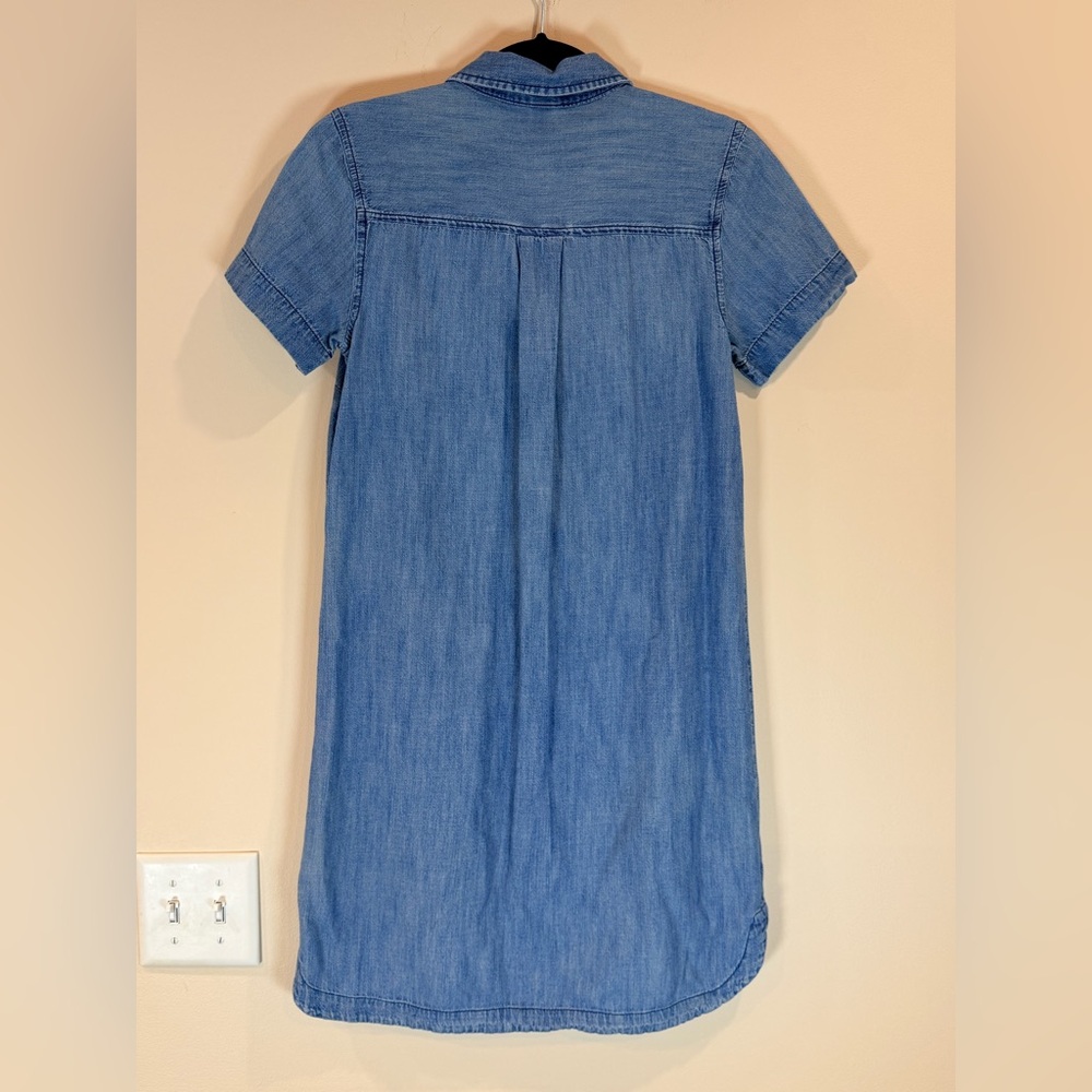 🔥Old Navy  Short-Sleeve Shirt Dress - Light Blue Size S EUC🔥 - Picture 2 of 5